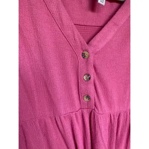 Knox Rose‎ Magenta Mini Dress XS Babydoll Boho Feminine Coquette Romantic Lounge thumbnail 5