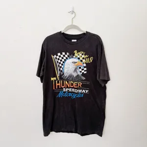 [Princess Polly] Thunder Speedway Motorcycles Oversized T-Shirt Dress Biker Sz 4 thumbnail 2