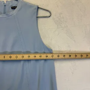 J.McLaughlin Women Light Blue Sleeveless Mock Neck Shift Dress Size S Pockets‎ thumbnail 3