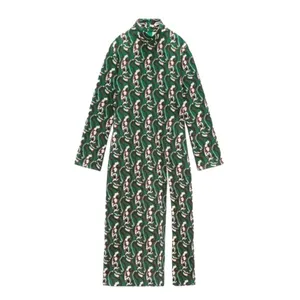 Nwot Zara Woman'S Paisley Printed Midi Dress Green/Multicolor Xs Bloggers Fave thumbnail 2