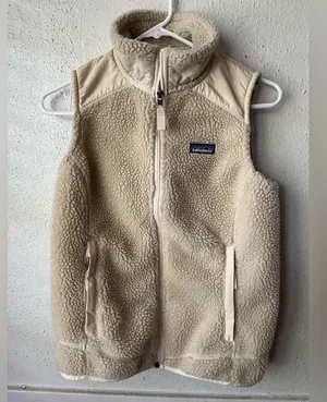 Patagonia Women’s Retro-X Fleece Vest Small Beige Sherpa Full Zip thumbnail 1