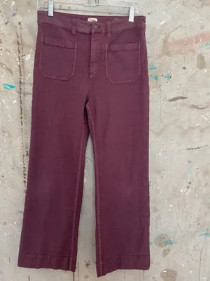 Faherty Stretch Terry Knit Denim Patch Pocket Pants in Catawba Grape thumbnail 2