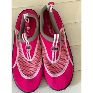 Island Beach Womens Pink Mesh Aqua Socks Water Shoes Size 9 Toggle Heel Traction thumbnail 2