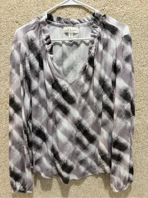 Cloth & Stone blouse abstract elevated basic top some sparkle medium fall thumbnail 1