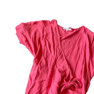 Young Fabulous & Broke Short Sleeve Wrap Dress Bold Pink Flowy Ruffle Medium NWT thumbnail 3