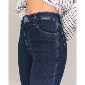 Abercrombie & Fitch Curve Love Super Dark High Rise The Skinny Ankle Jeans 0/25 thumbnail 3