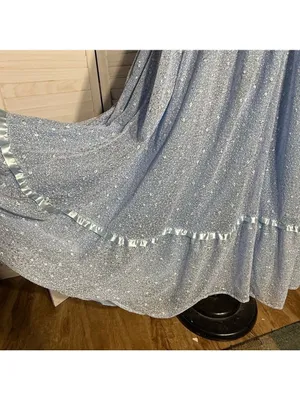 Vintage Beaded Floral Appliqués Peasant Dress Blue XL thumbnail 12