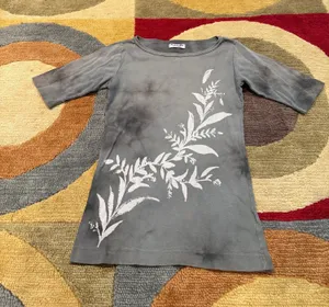 Michael Stars Vintage Y2K Style Tee Shirt Tie Dye Floral 100% Supima One Size thumbnail 1