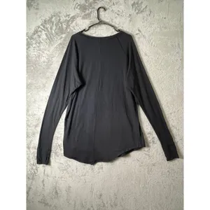 Free People Arden Tee Black Oversized Long Sleeve Tunic Tee Size Medium New thumbnail 3