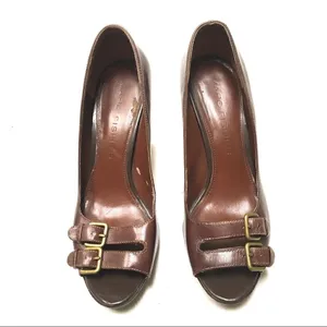 Marc Fisher Vertigo open toe double buckle heels 8‎ thumbnail 3