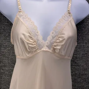 Vintage‎ Babydoll Slip Nightgown Cream XS thumbnail 2