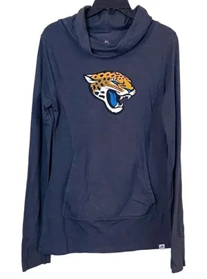 Womens Jacksonville Jaguars Majestic Charcoal Great Play Pullover Hoodie thumbnail 1