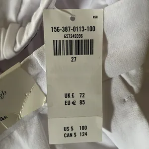 Abercrombie & Fitch ultra high wide leg size 27 4R white Women's thumbnail 5