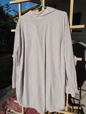 Victoria’s Secret Pink Striped Sleep Shirt Nightgown Pajama Button Down Large thumbnail 8