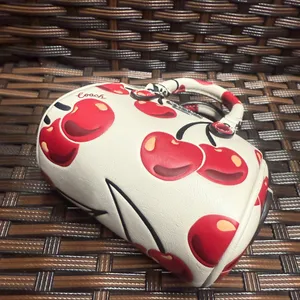 coach Mini Rowan Bag Charm With Cherry Print cz082 thumbnail 3