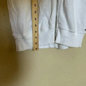 n:philanthropy white hooded long zip up oversized distressed hem size XS thumbnail 10