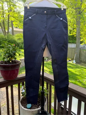 HR Farm Equestrian Horse Blue Riding Pants Breeches Womens Size 30 EUC thumbnail 5