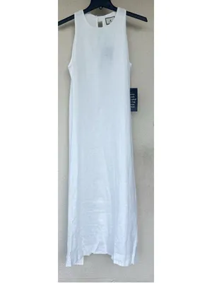 Tuckernuck White Linen Portia Dress Bow Back Breathable Classic Nautical Coastal thumbnail 7