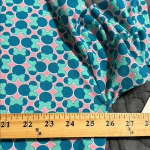 Disney LuLaRoe medium Irma Minnie Mouse turquoise pink hi low oversized tunic thumbnail 4
