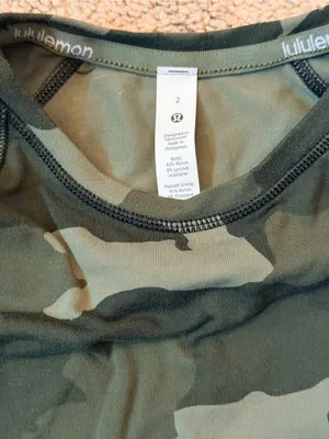 Lululemon It’s Rulu Run Long Sleeve Shirt | Olive Camo | Size 2 thumbnail 10