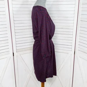 41 Hawthorn Polka Dot Belted V Neck Cloey Shirt Dress Blue‎ Red Small thumbnail 3