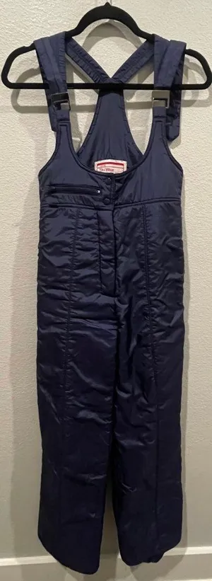 SKI WEAR by JCPenney Vintage Bib Overall Pants Navy Blue thumbnail 1
