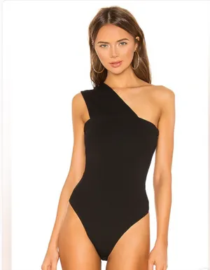 NWT Superdown Rockie One Shoulder Bodysuit Sz M thumbnail 2