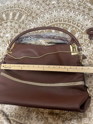 Dasein Hobo shoulder/ Crossbody Bag in soft faux leather with accent Rhinestones thumbnail 5