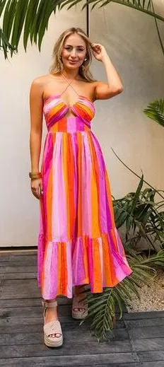BuddyLove Striped Midi Dress thumbnail 1