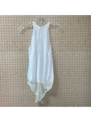 Belle Badgley Mischka white Racerback Bodysuit open back bridal wedding thumbnail 5