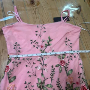 Lulus Blooming For Love Pink Floral Embroidered Midi Dress thumbnail 7