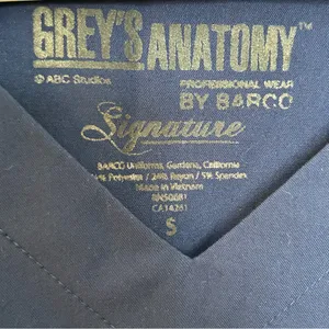 Grey's Anatomy Deep Blue V-Neck Women's Top Small thumbnail 7