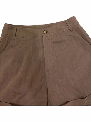 SHEIN PETITE Slant Pocket Button Front Shorts ,Petite Women thumbnail 6