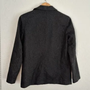 Vintage GAP Grey Wool Coat Jacket Button Front Pockets Preppy Outdoor Blazer thumbnail 5