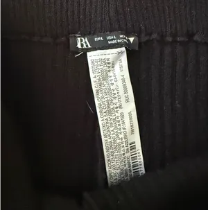 Zara black ribbed flare pants thumbnail 4