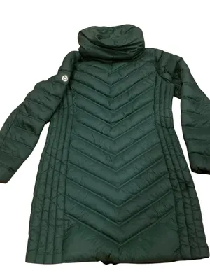 Michael Kors packable quilted hooded down filled coat green size medium thumbnail 4