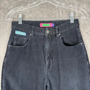 Empyre Tori Black Corduroy Pants Size 0 High Rise Straight Leg Y2K Skater Retro thumbnail 5