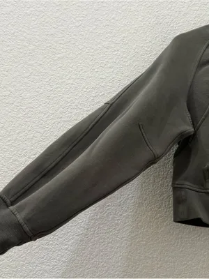 LULULEMON Olive Green Scuba Oversized Full Zip Hooded Jacket Size XS/S thumbnail 9