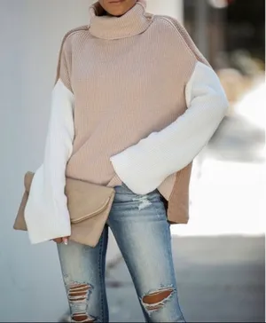 Colorblock Turtleneck Sweater thumbnail 1