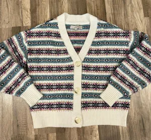 Loft Argyle striped Cardigan thumbnail 1