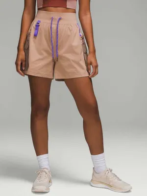 Lululemon Multi-Pocket Cargo High-Rise Hiking Short 5 Pink Clay LW7CAJS thumbnail 1