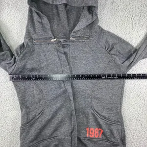 Buckle Vintage Y2k Hoodie‎ Women XL Gray Graphic Retro Grunge Skater 90s Streetwear thumbnail 4