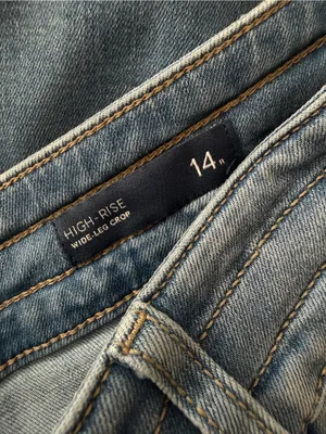 J. JILL High Rise Wide Leg Crop Jeans Size 14 thumbnail 8