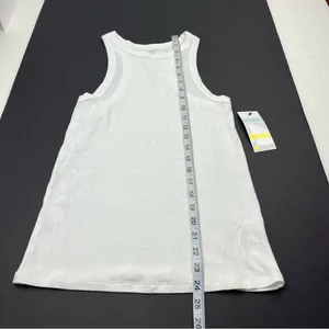 Zella White‎ Ribbed Tank Top Womens Size XS Extra Small Athletic Layer NEW *FLAW thumbnail 8