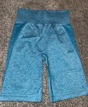 Gymshark Flex High-Waisted Cycling Shorts - Atlas Blue Marl thumbnail 1