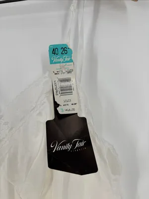 Vintage vanity fair deadstock ivory slip nightgown new 40 26 thumbnail 2