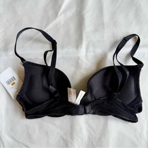 NWT On Gossamer $48 Gossamer Mesh Bump It Up Push Up Bra, Black, Size 32A thumbnail 5