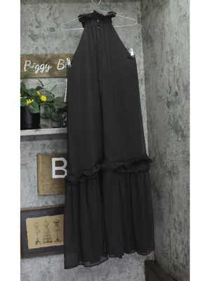 Aqua Womens Woven Lined Halter Maxi Dress IDO14210 Brown XS thumbnail 2