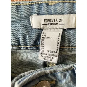 Forever 21 Blue Denim with Bungee Hem High Rise Women’s size S Y2k 90s thumbnail 3
