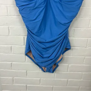 NWT J.Crew Ruched Femme Blue Padded One Piece Swimsuit Size 18 thumbnail 4